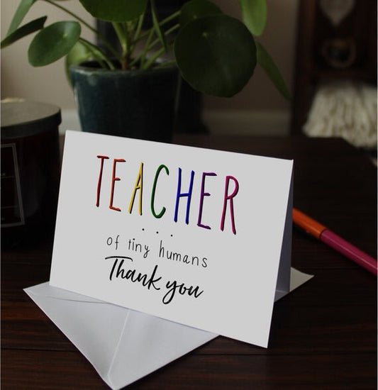 Teacher thank you card