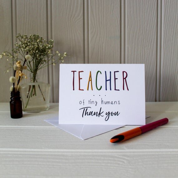 Teacher thank you card