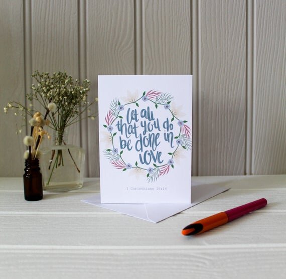 Bible Verse Card - 1 Corinthians 16 v 14