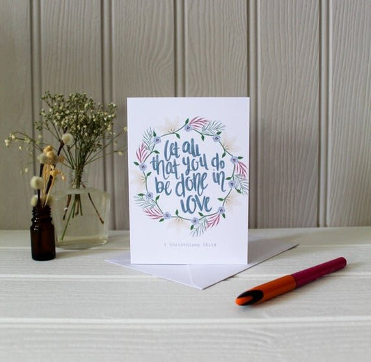 Bible Verse Card - 1 Corinthians 16 v 14