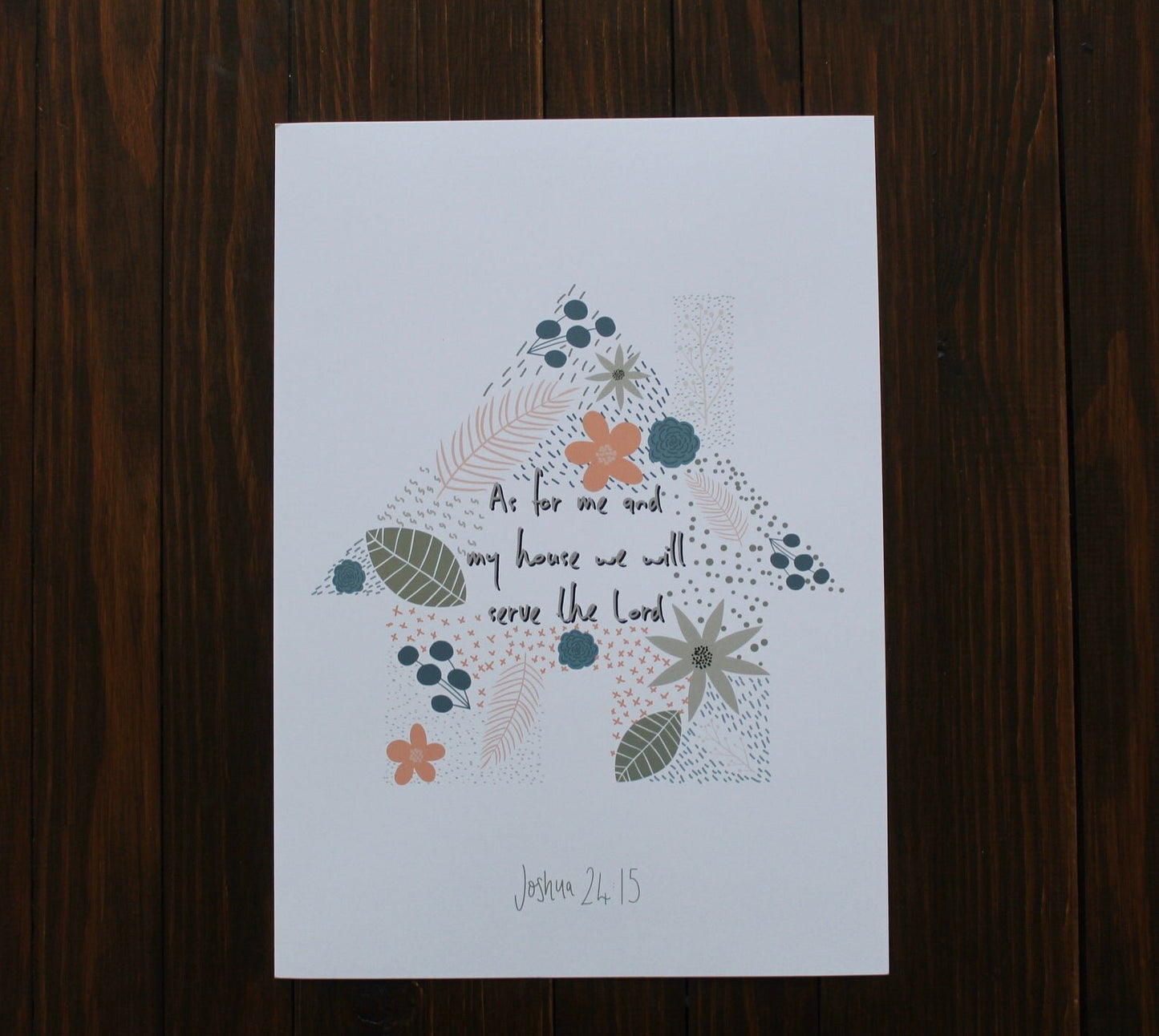 Bible verse print - Joshua 24 v 15