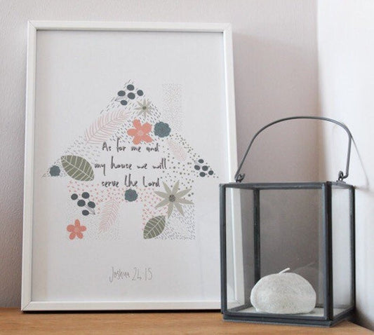 Bible verse print - Joshua 24 v 15