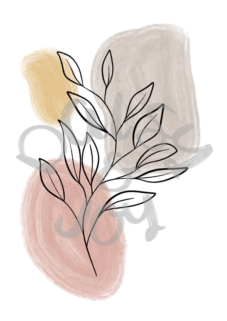 Abstract foliage art prints