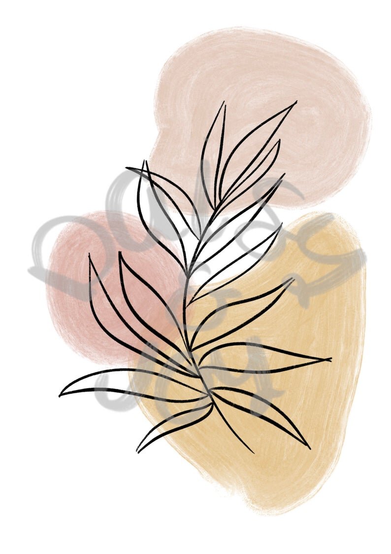 Abstract foliage art prints