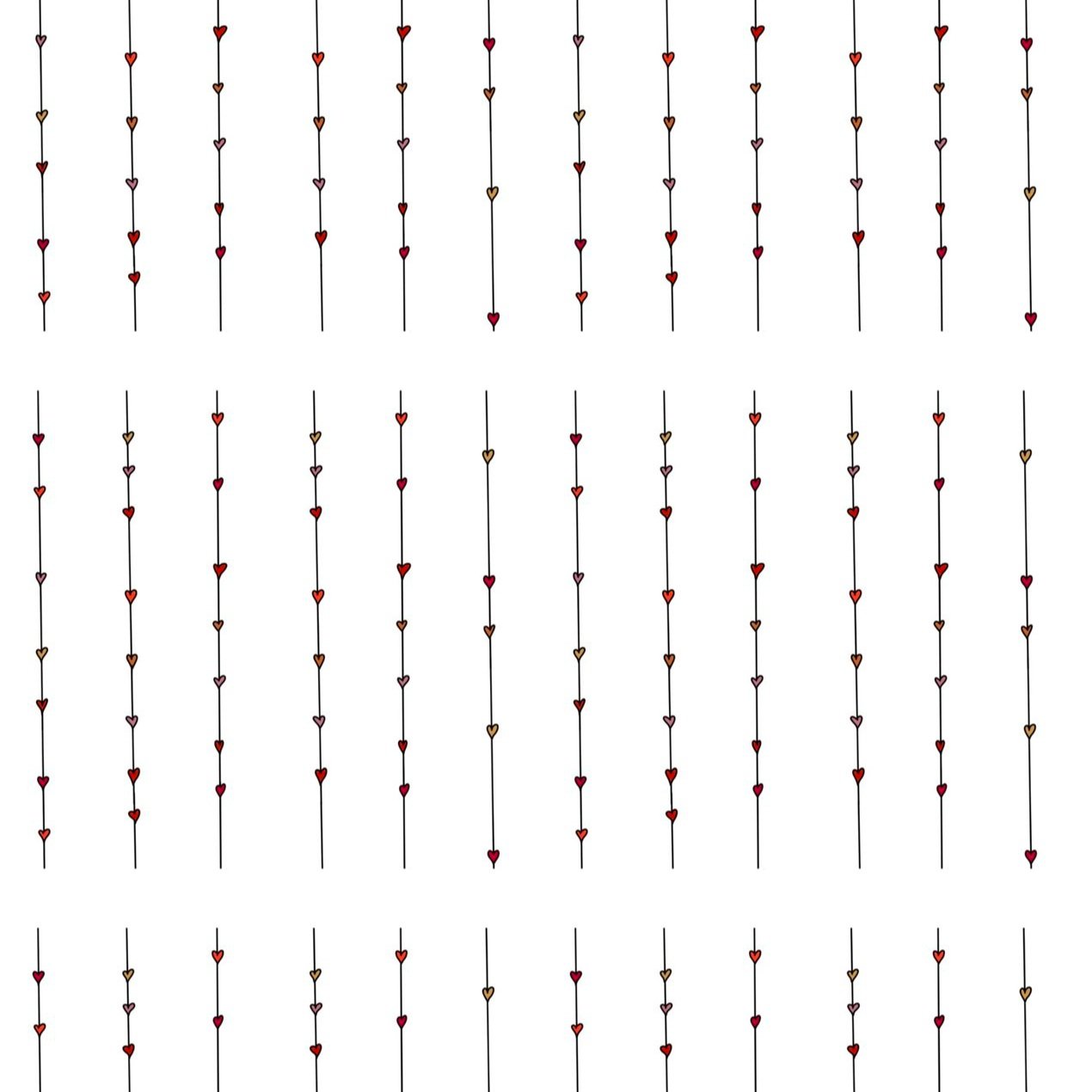 string of hearts wrapping paper
