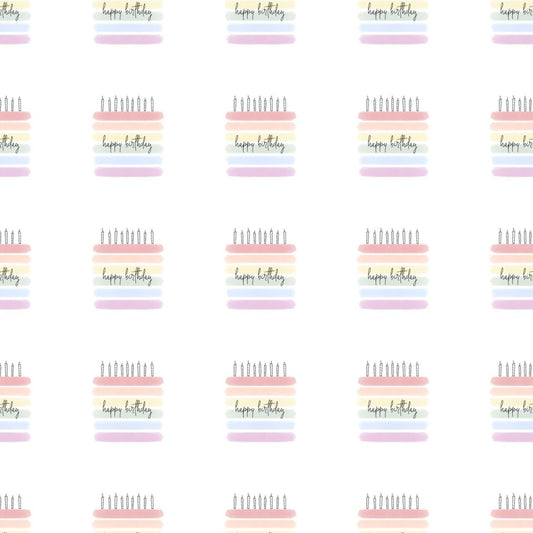 Rainbow cake happy birthday wrapping paper