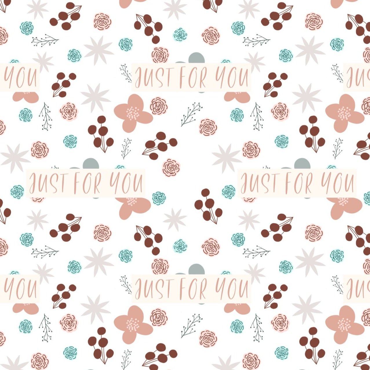 liberty inspired floral design just for you wrapping paper