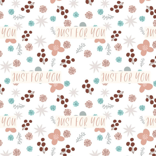 liberty inspired floral design just for you wrapping paper