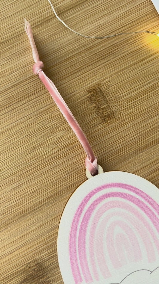 Welcome to the world PINK Hanging Decoration (Rainbow)