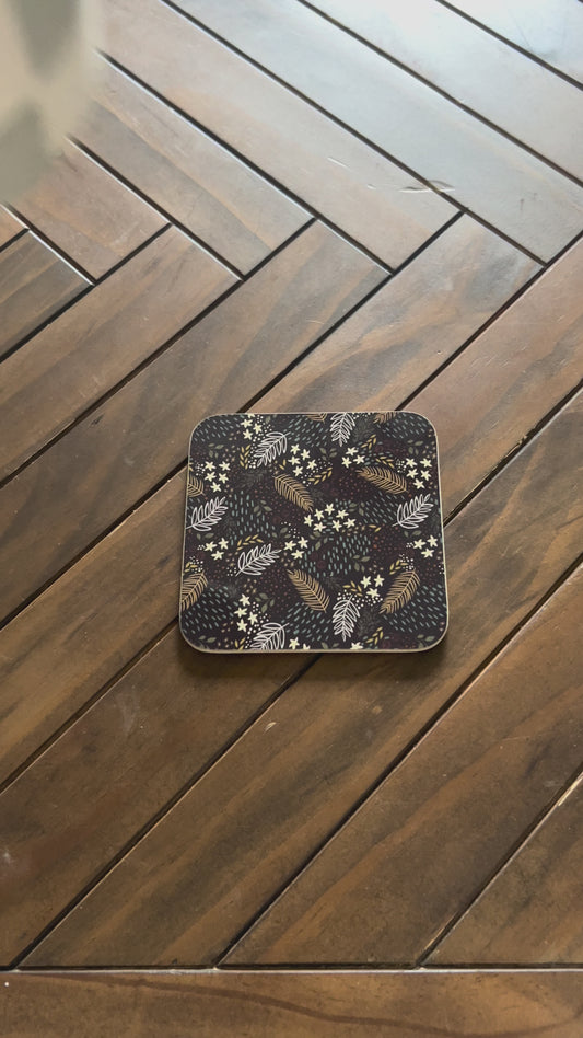 Deep Autumnal pattern Coaster