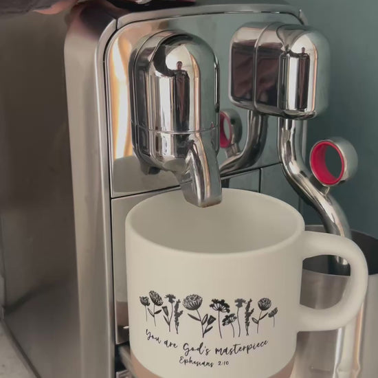 Video of Ephesians 2:10 mug design in use
